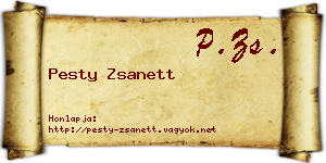 Pesty Zsanett névjegykártya