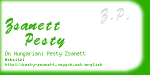 zsanett pesty business card